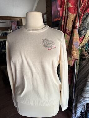 MSRP $88 Ladies Aqua Crewneck Sweater